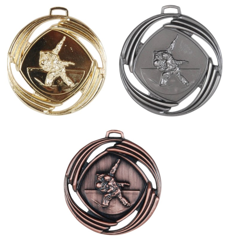 Mesh Embossed Judo Medals